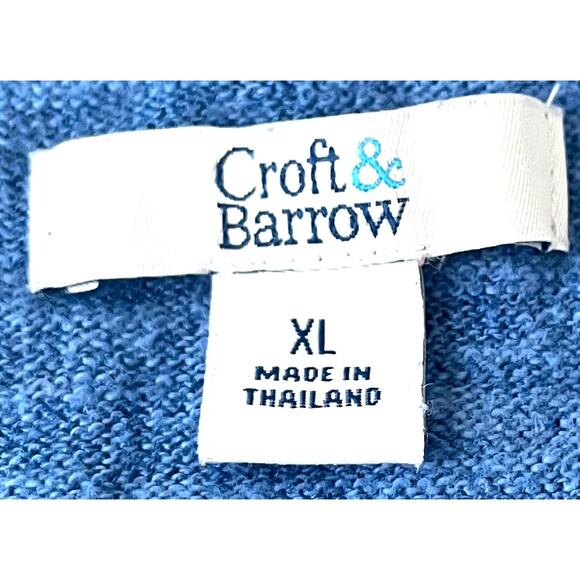 CROFT & BARROW LONG SLEEVE OPEN FRONT JACKET, WOMENS, XL, VARIGATED BLUE - Picture 7 of 9